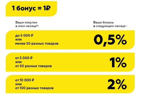 1 бонус=1 рублю